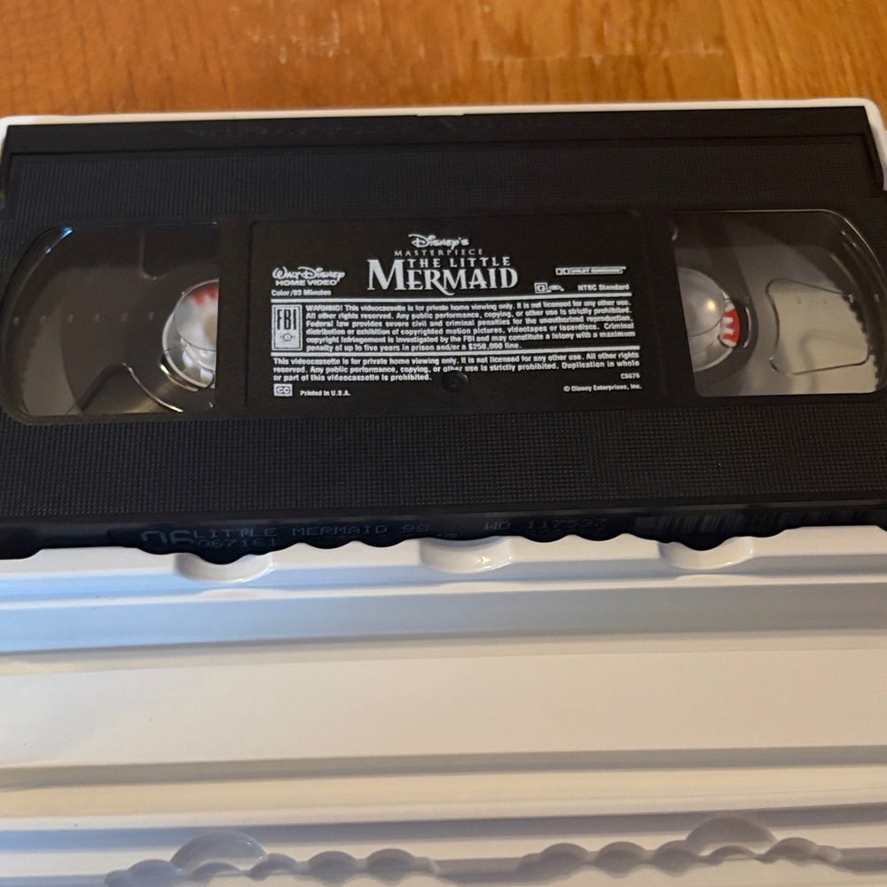 Disney The Little Mermaid VHS Tape Gold & Red Colorful Cover - Picture 2 of 6